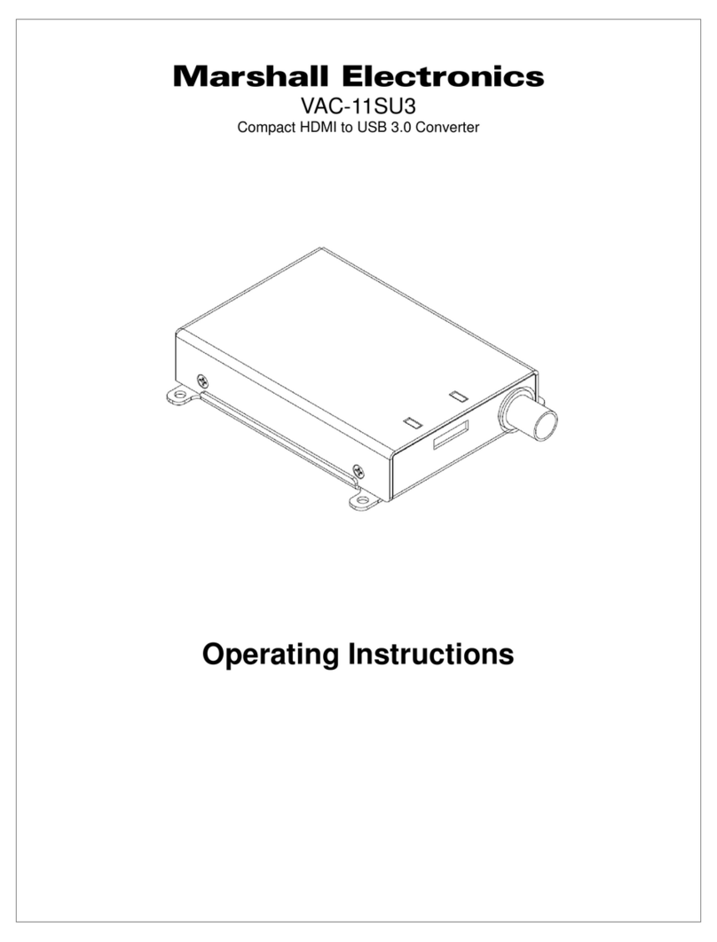 Marshall Electronics VAC-11SU3 operating instructions Marshall Electronics VAC-11SU3 operating instructions