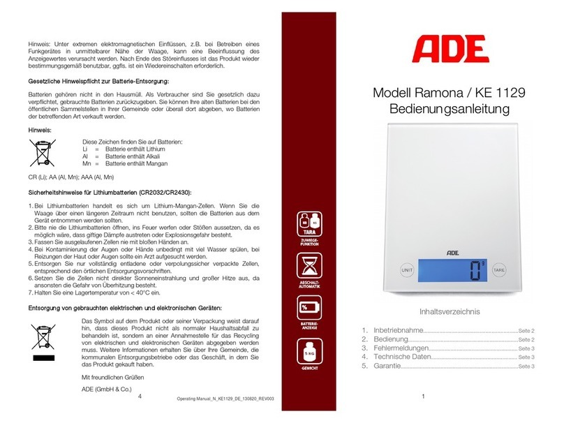 ADE KE 1129 operating instructions