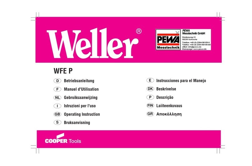 Weller WFE P User manual