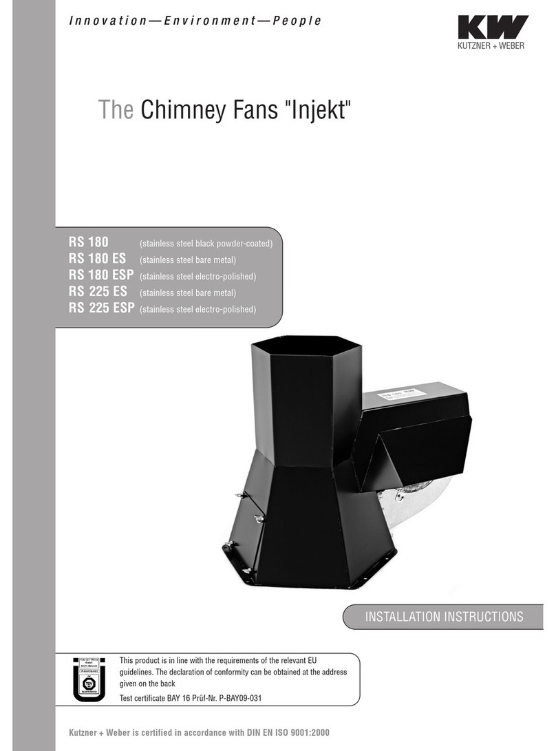 Kutzner + Weber RS 180 installation instructions