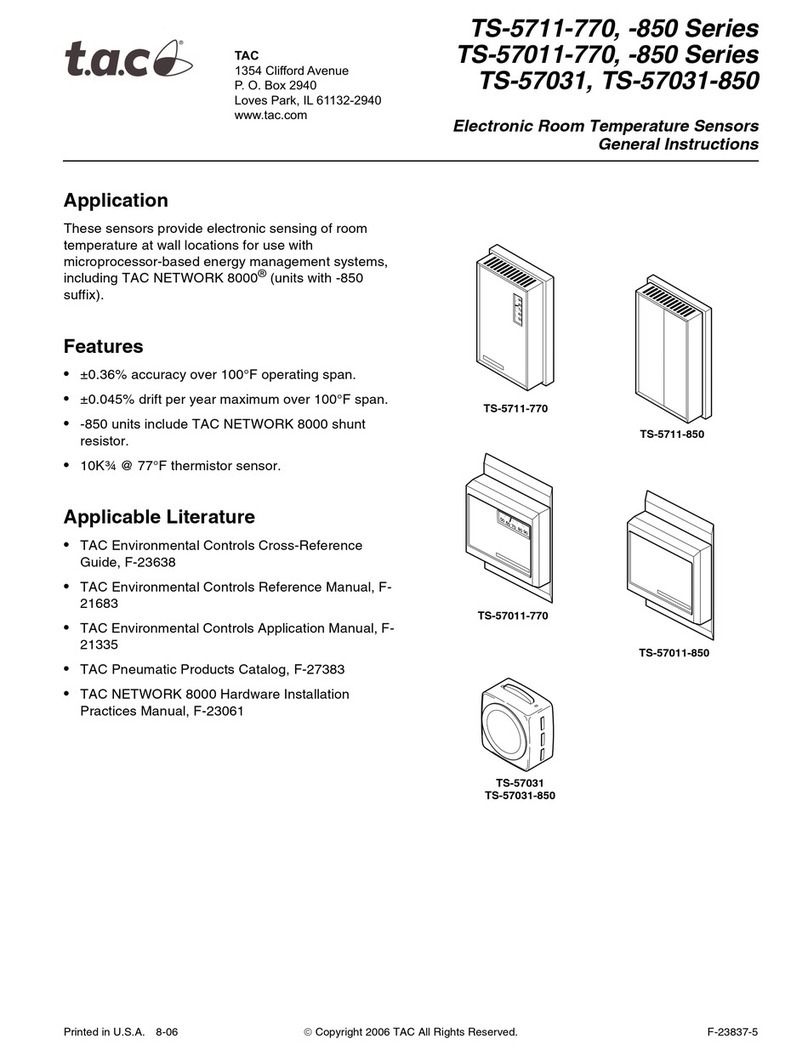 t.a.c. TS-5711-770 850 Series General instructions
