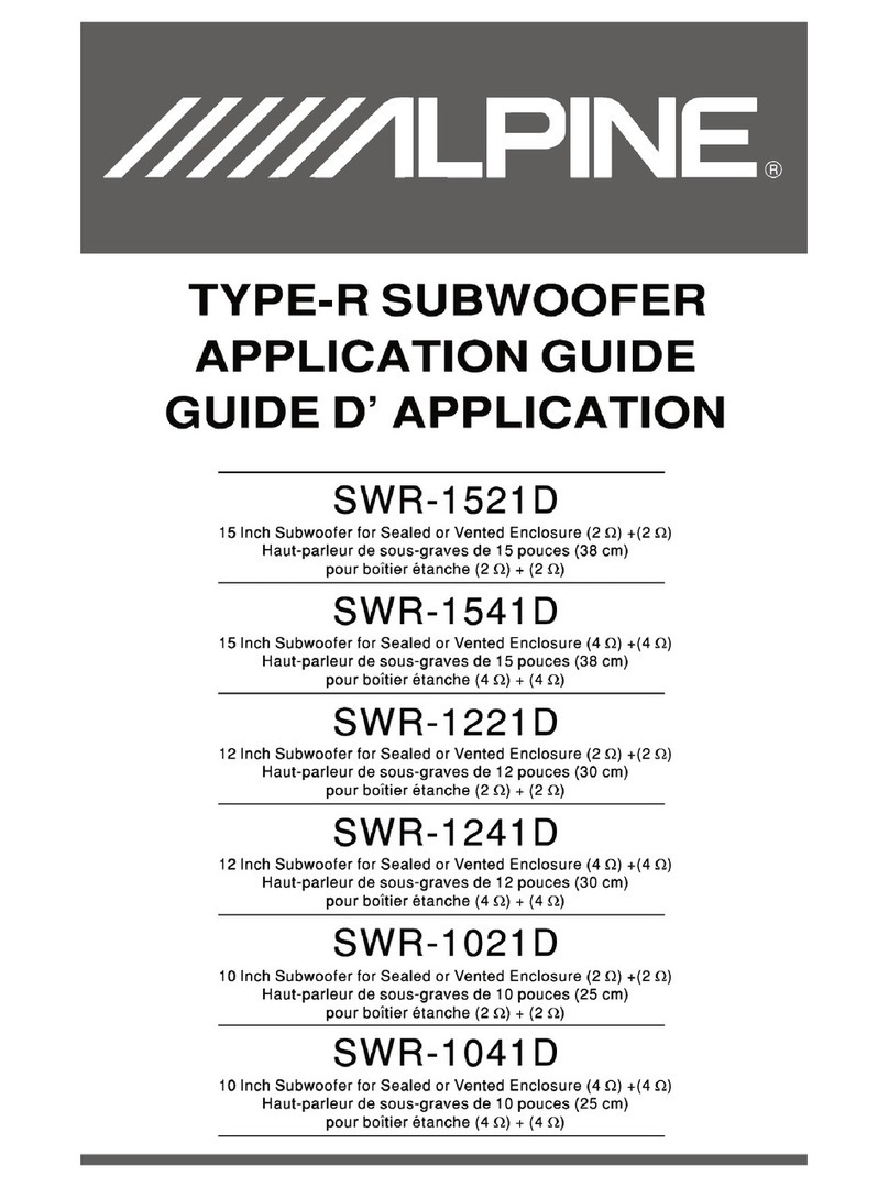 Alpine SWR-1521D User guide Alpine SWR-1521D User guide