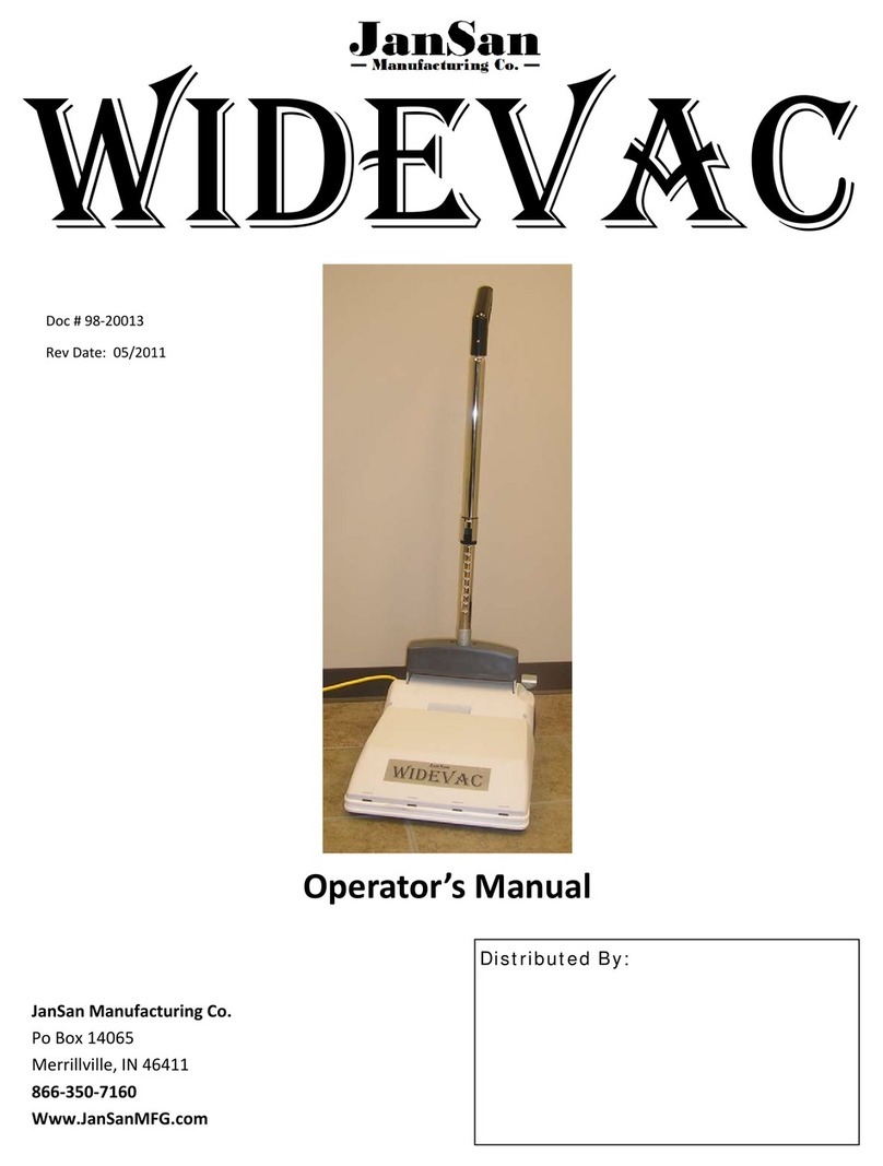 JanSan WideVac Operator's manual
