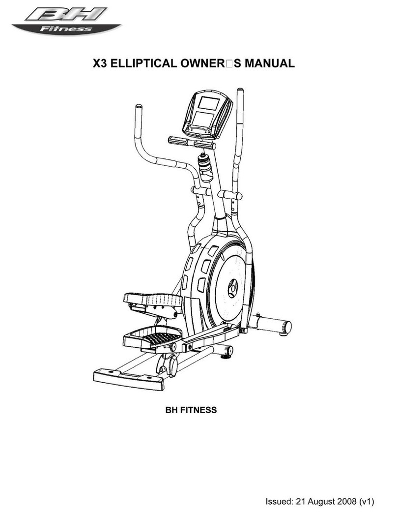 BH FITNESS X3 ELLIPTICAL owner's manual