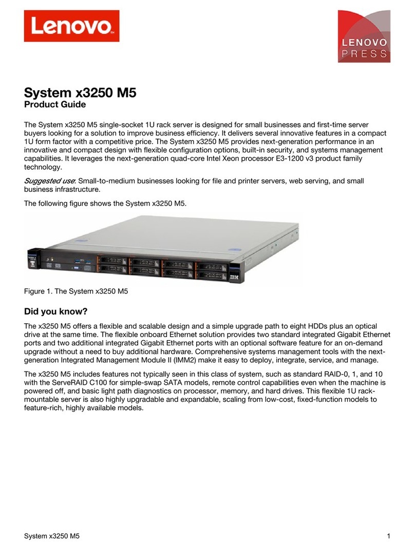 Lenovo System x3250 M5 Product guide