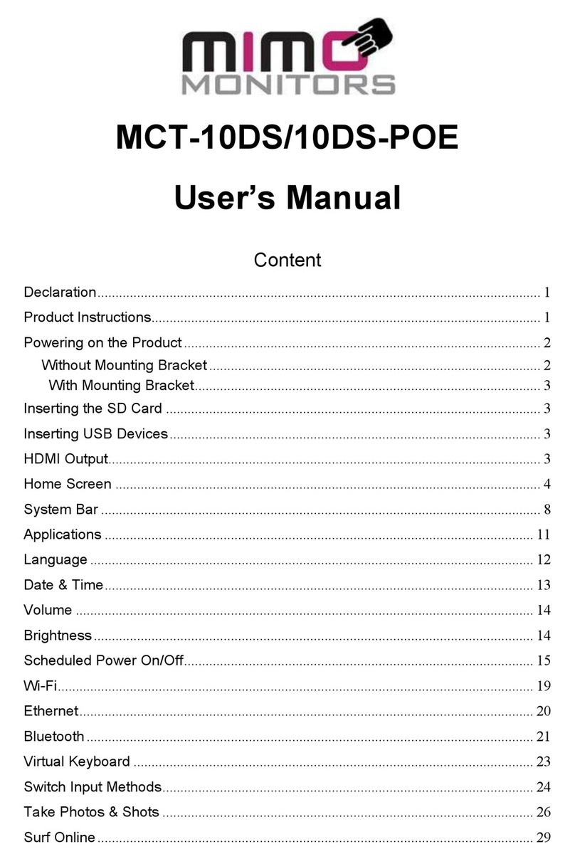 MIMO MCT-10DS User manual