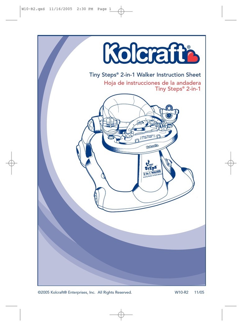 Kolcraft tiny steps instruction sheet