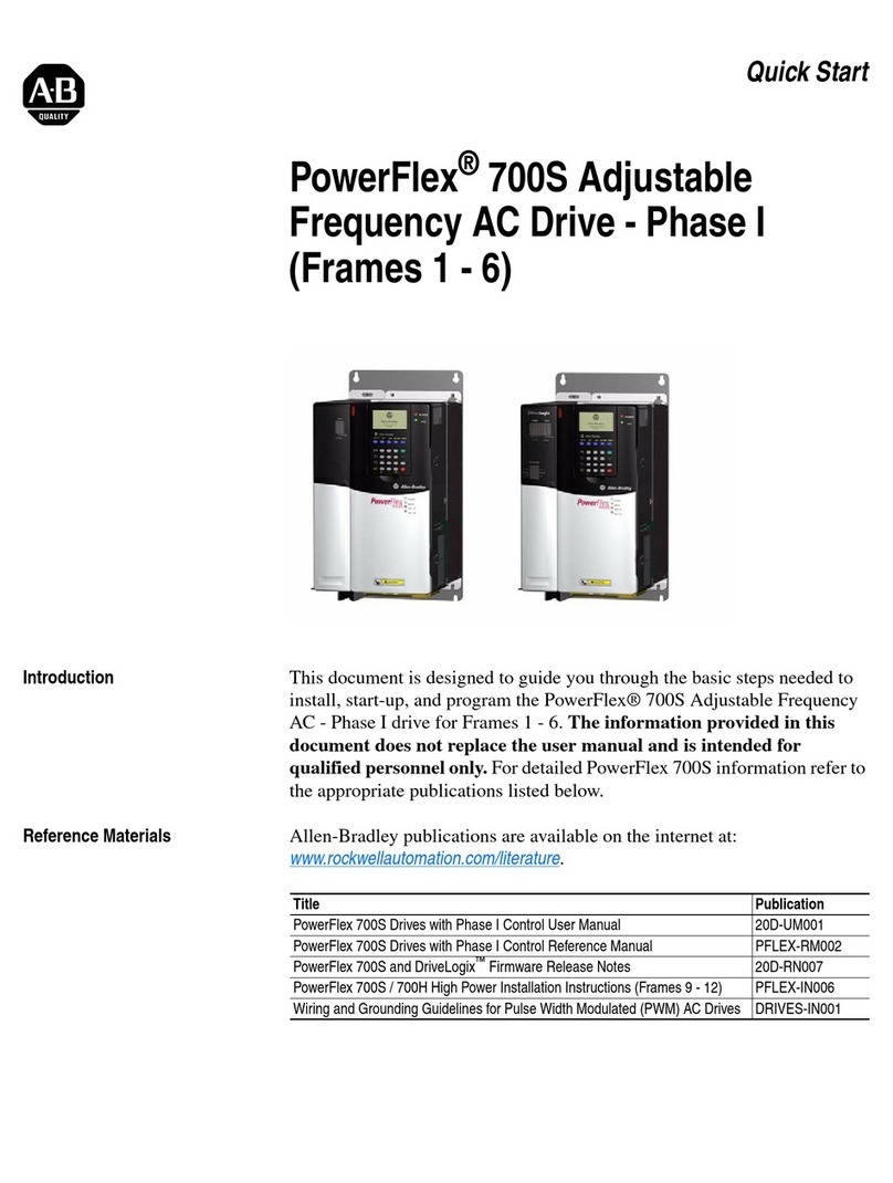 Allen-Bradley PowerFlex 700S User manual Allen-Bradley PowerFlex 700S User manual