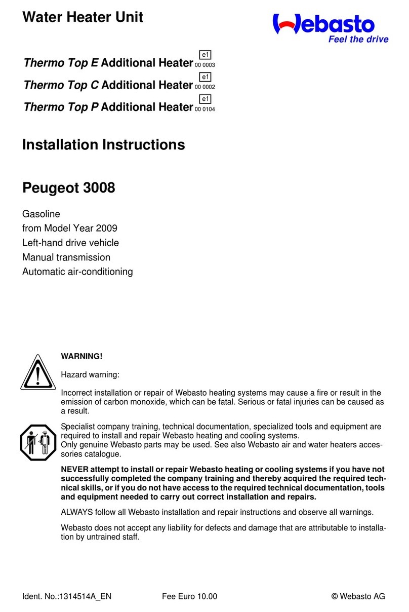 Webasto Thermo Top E installation instructions