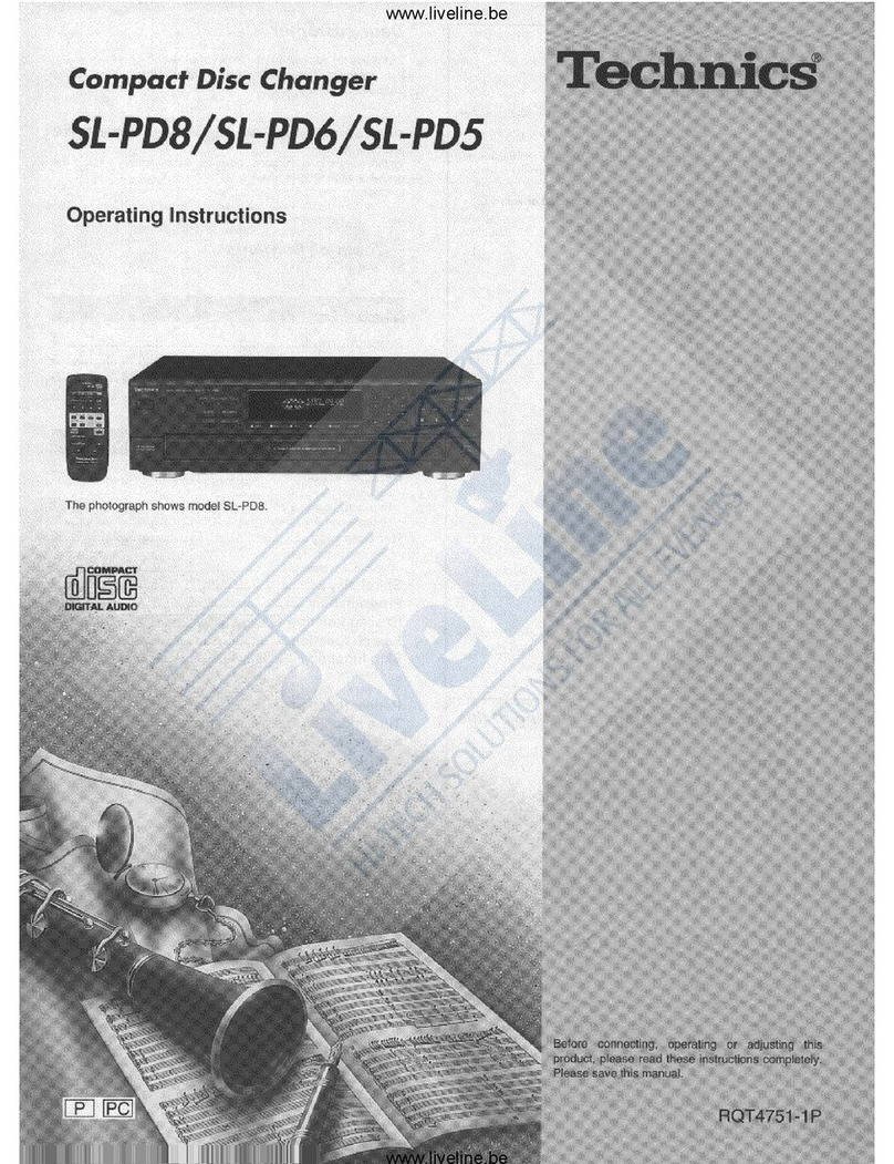 Technics SLPD8 - COMPACT DISC CHANGER User manual