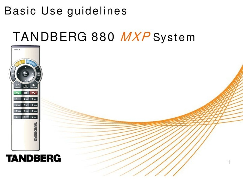 TANDBERG 880 MXP Basic use guidelines