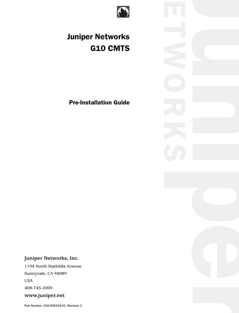 Juniper G10 CMTS User manual