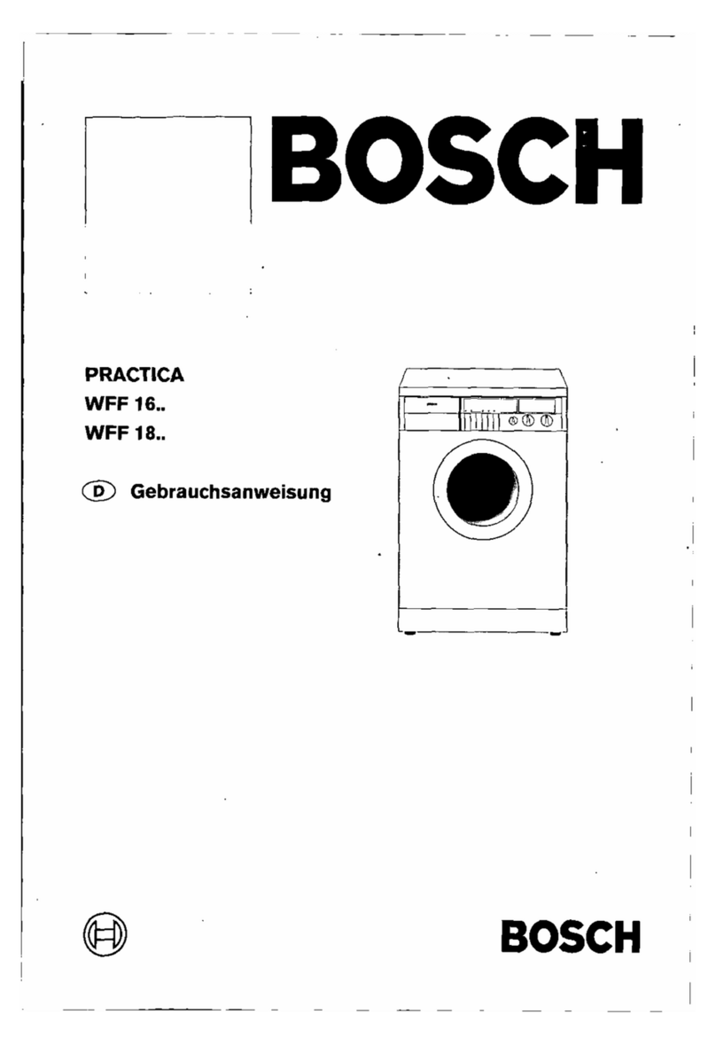 Bosch WFF 16 series User manual