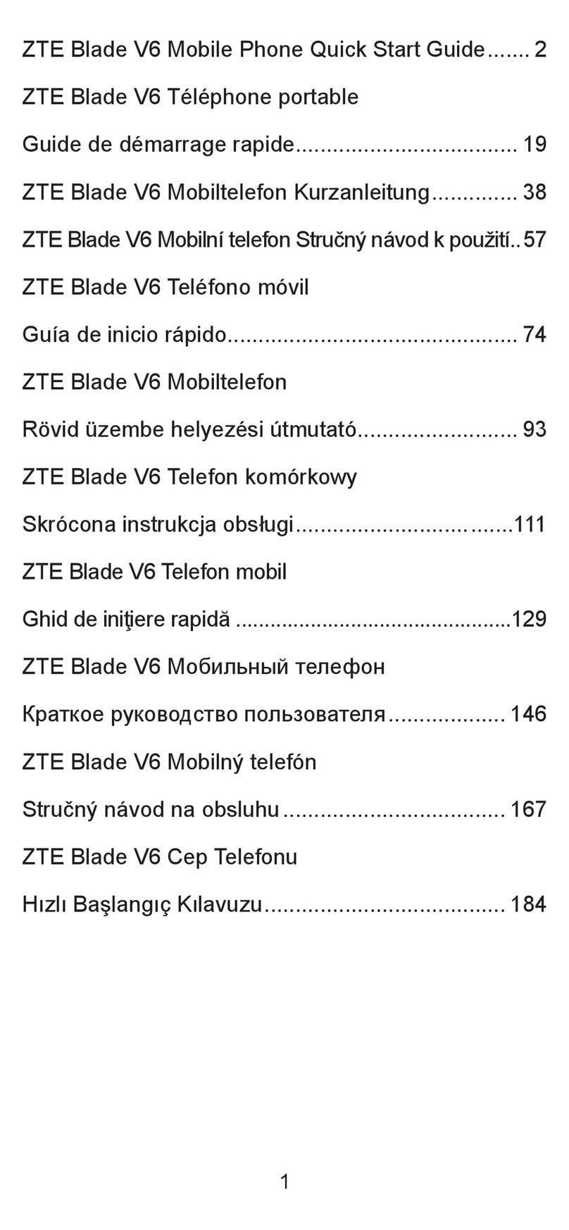 Zte Blade V6 User manual