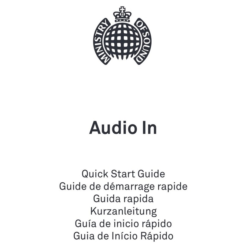 MINISTRY OF SOUND Audio In quick start guide
