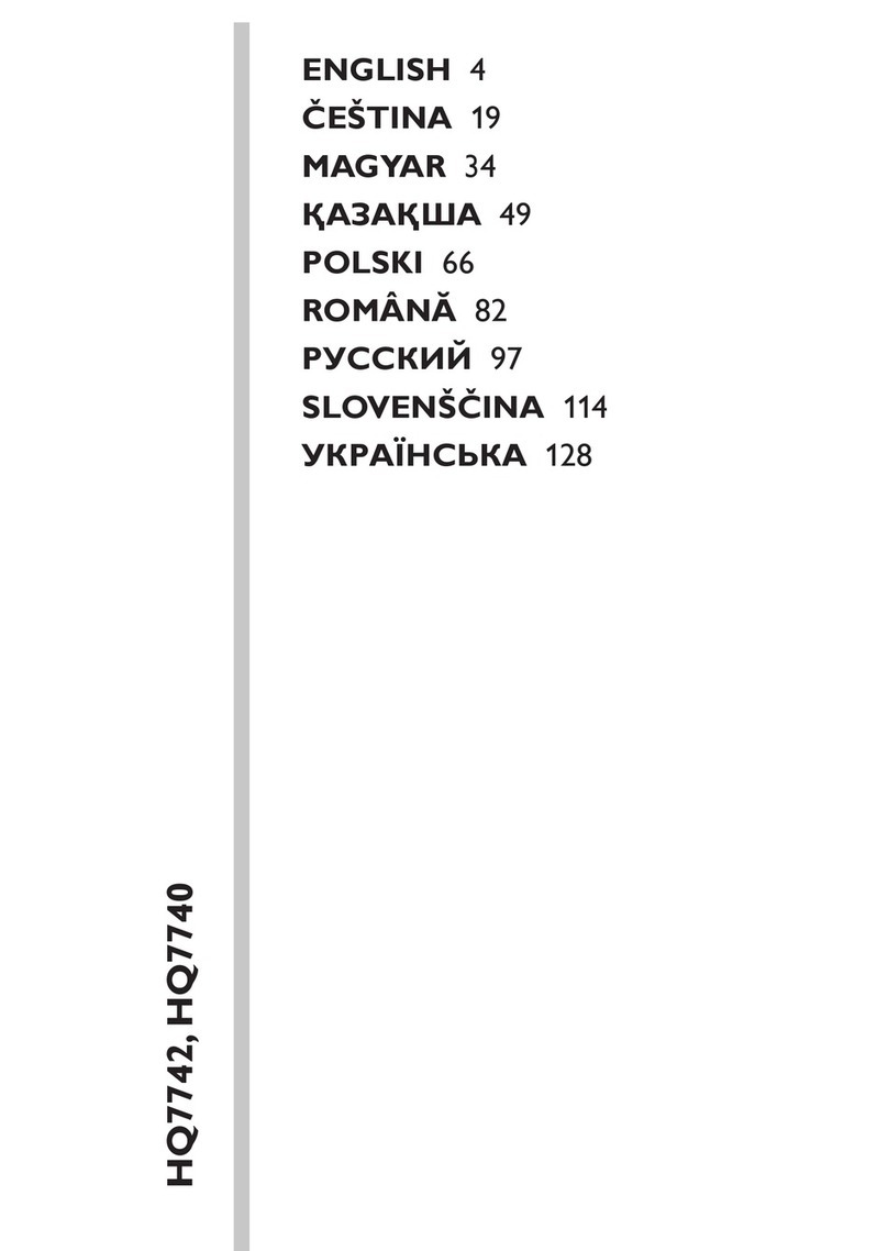 Philips HQ 7742 manual
