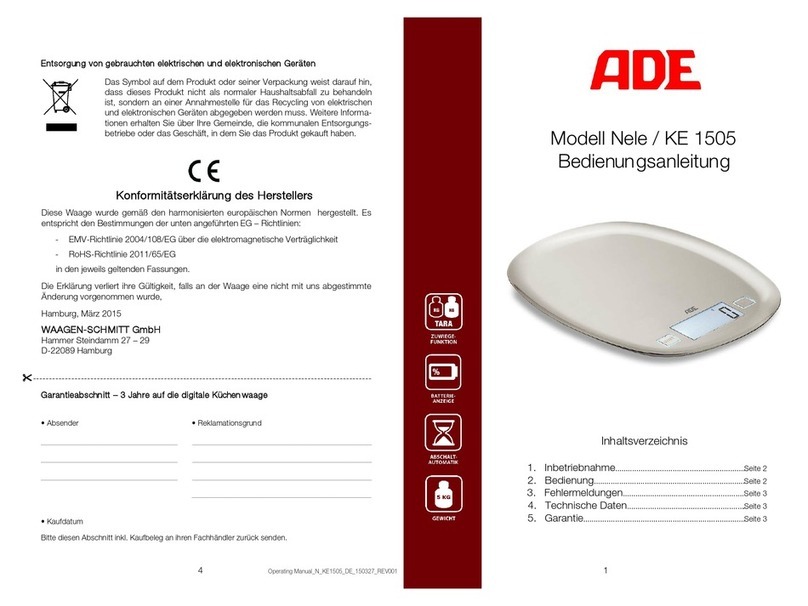 ADE KE 1505 User manual