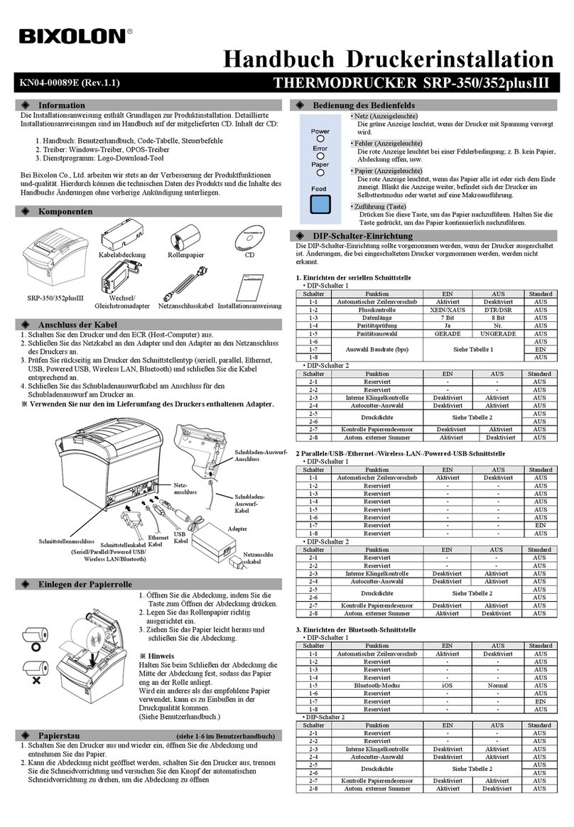 BIXOLON SRP-350 PlusA User manual