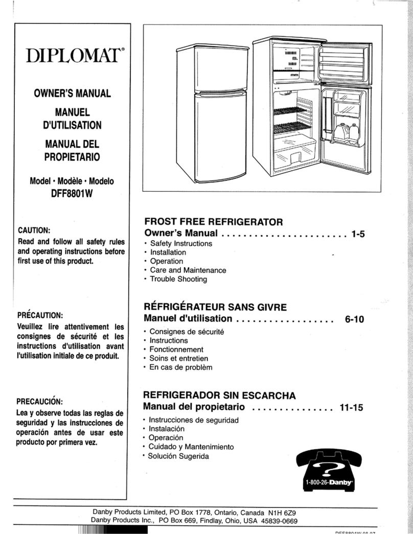 Diplomat DFF8801W owner's manual