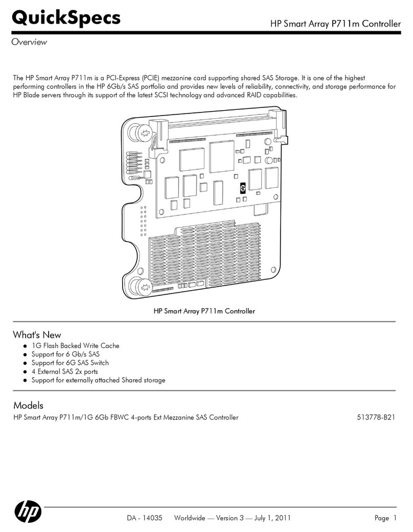 HP Smart Array P711m User instructions