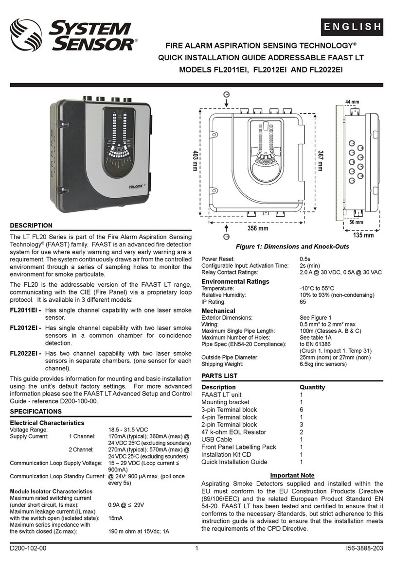 System Sensor FL2011EI Quick installation guide
