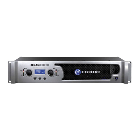 Crown XLS 1000 Series User manual