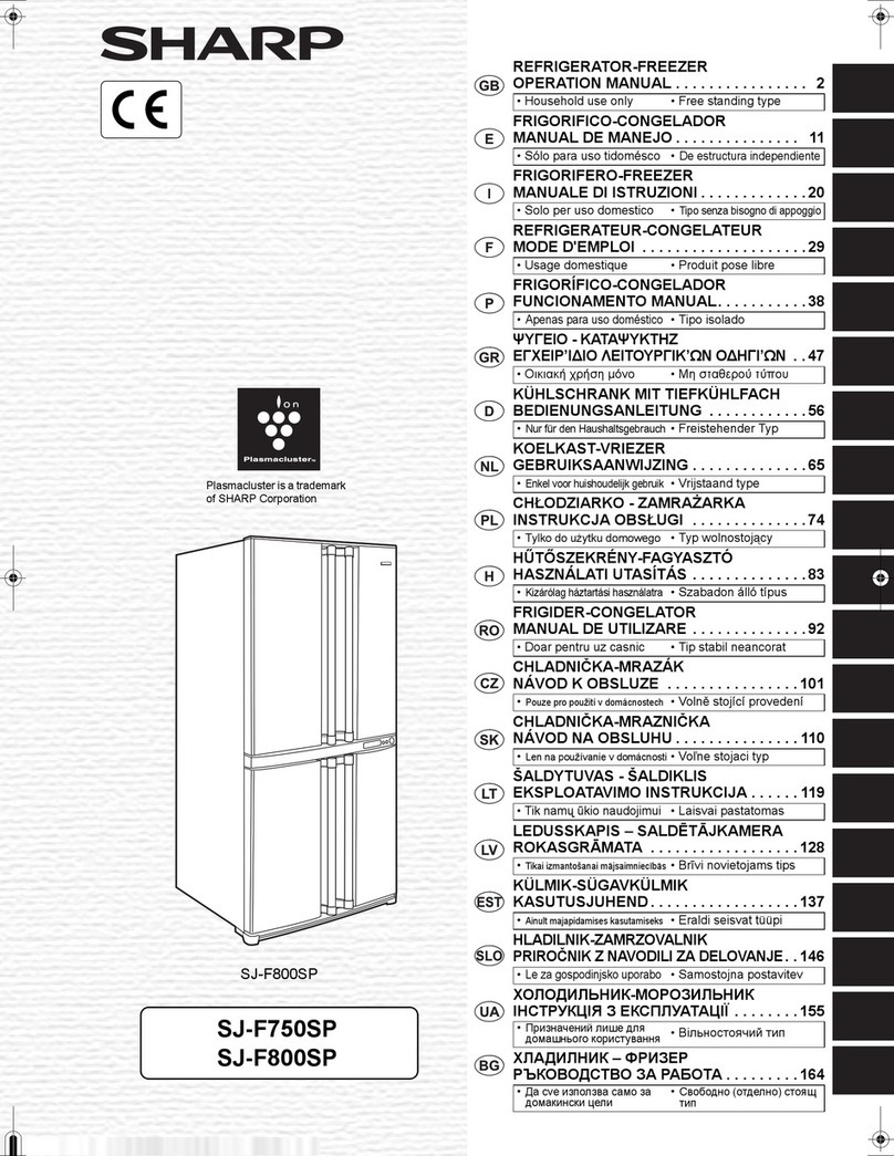 Sharp Plasmacluster SJ-F750SP User manual