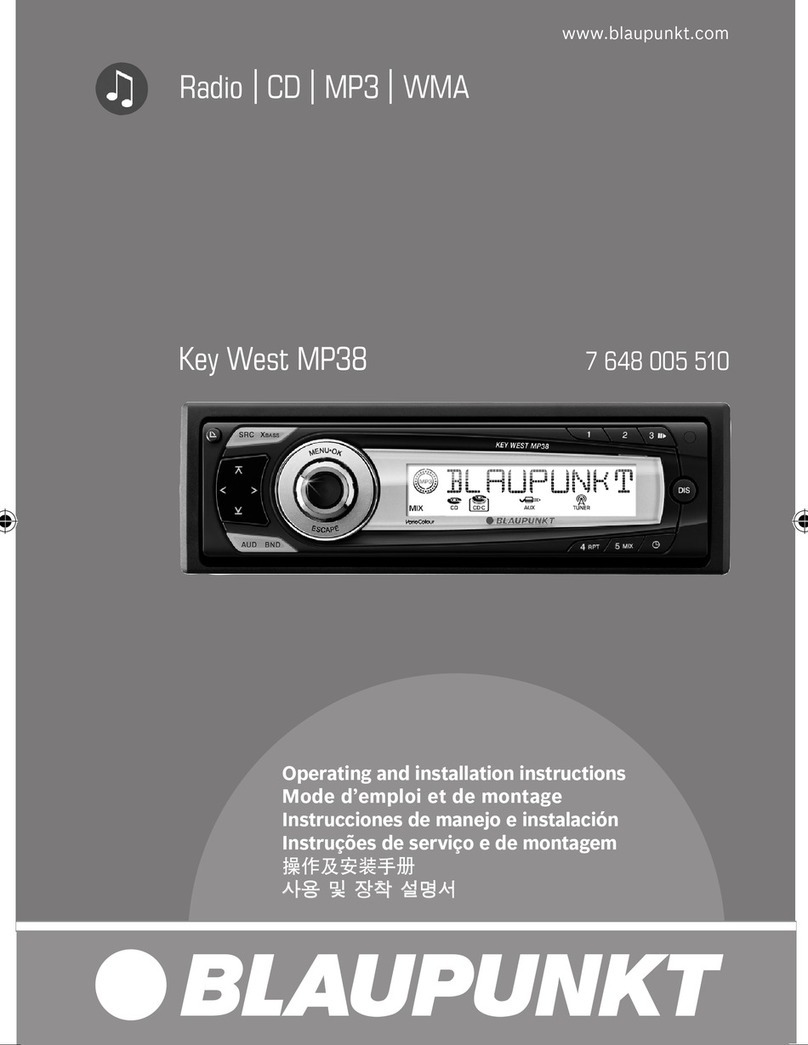 Blaupunkt Key West MP38 Operating and installation instructions