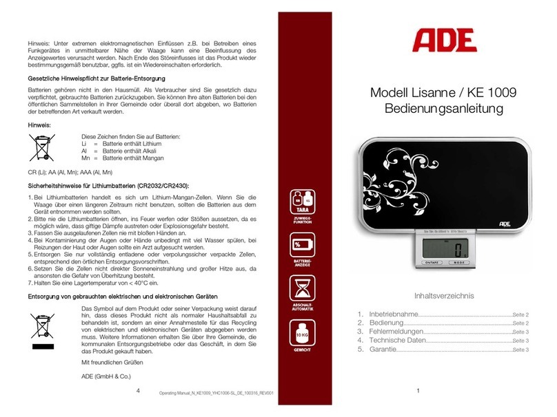 ADE KE 1009 instruction manual