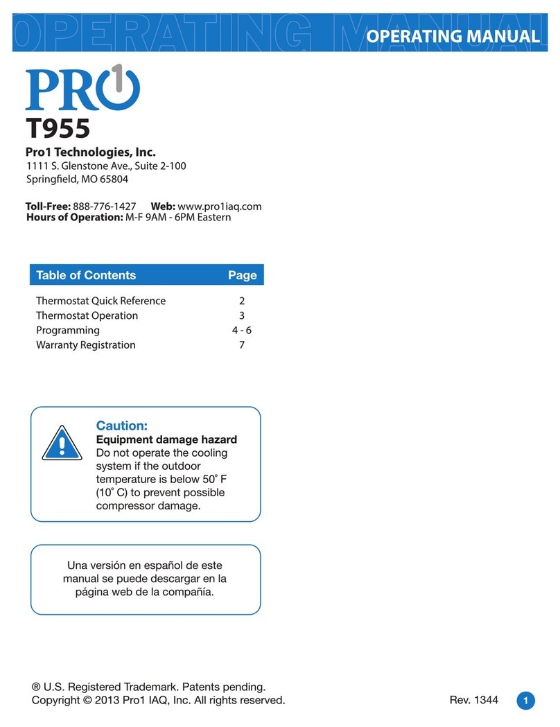 Pro 1 IAQ T955 User manual