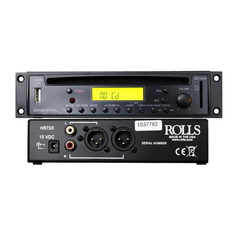 Rolls HR72X Quick operator's guide