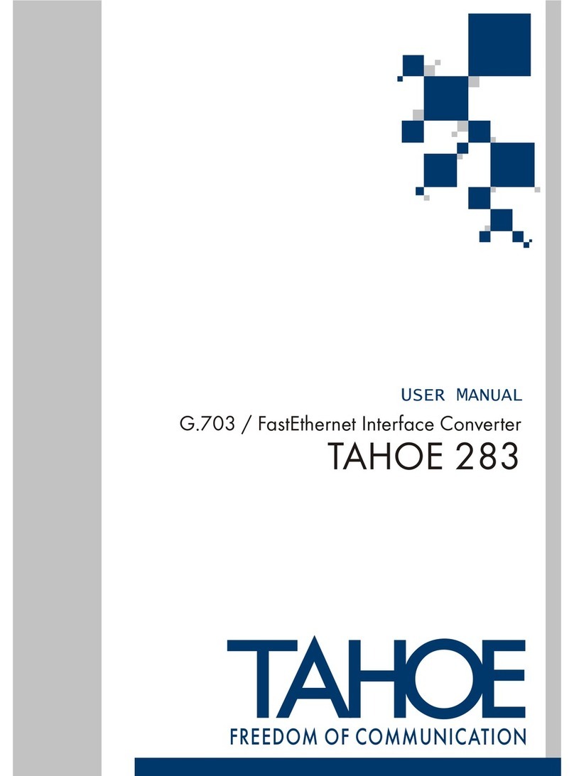 Tahoe 283 User manual