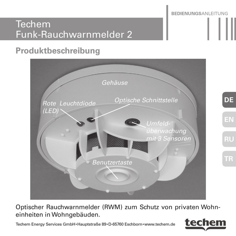 techem radio frequency smoke alarm 2 operating instructions