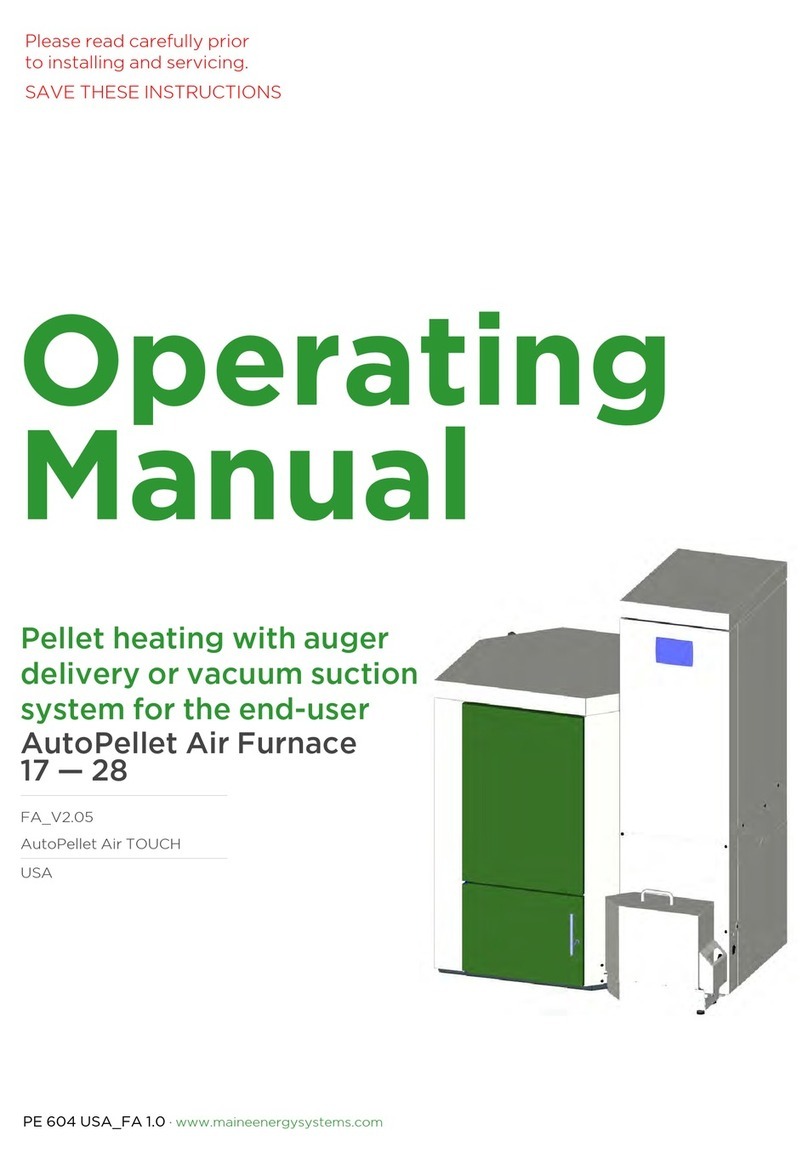 MAINE ENERGY SYSTEMS AutoPellet Air TOUCH 17 operating manual