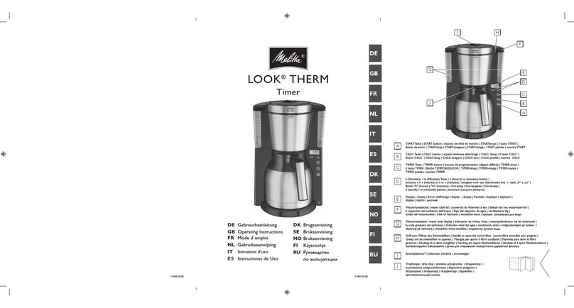 Melitta LOOK Therm Timer User manual Melitta LOOK Therm Timer User manual