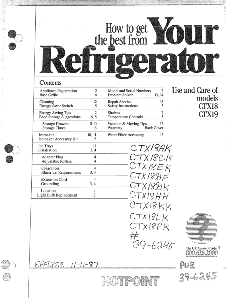 Hotpoint CTX18 Installation instructions
