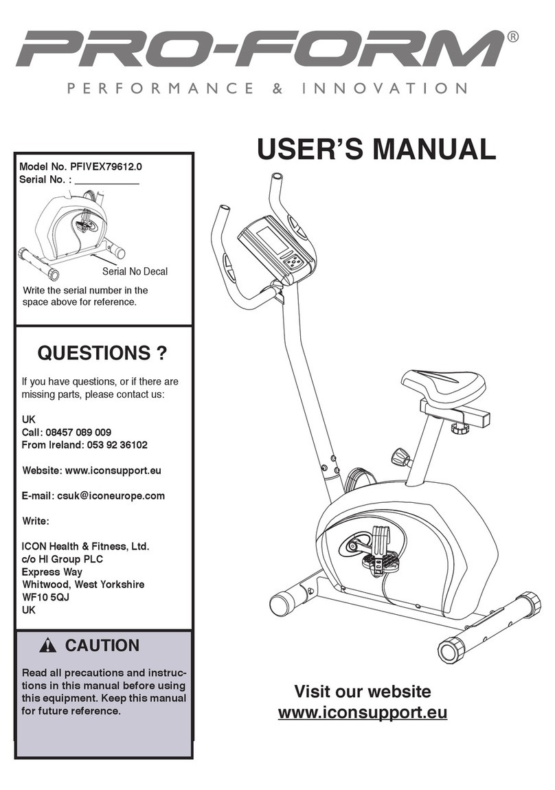 Pro-Form PFIVEX79612.0 User manual