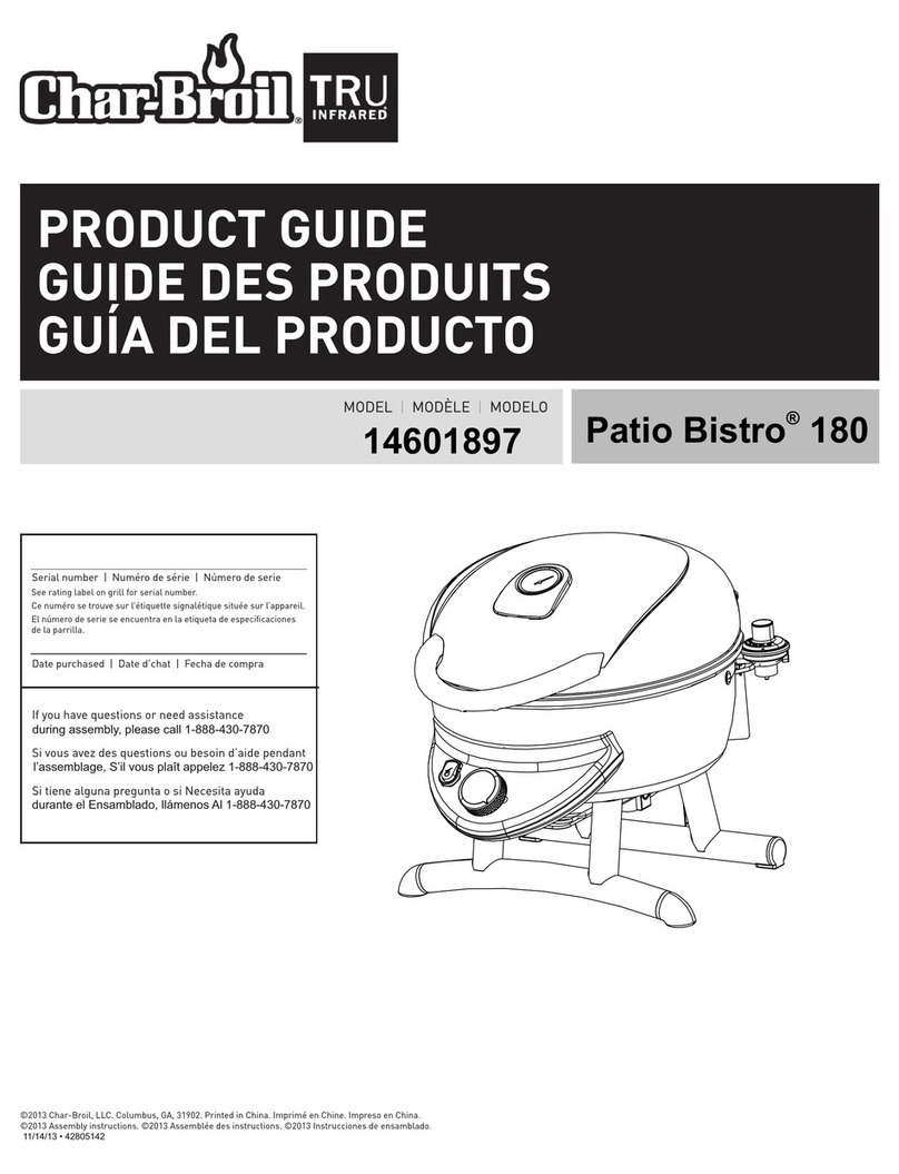 Char-Broil Patio Bistro 180 14601897 User manual