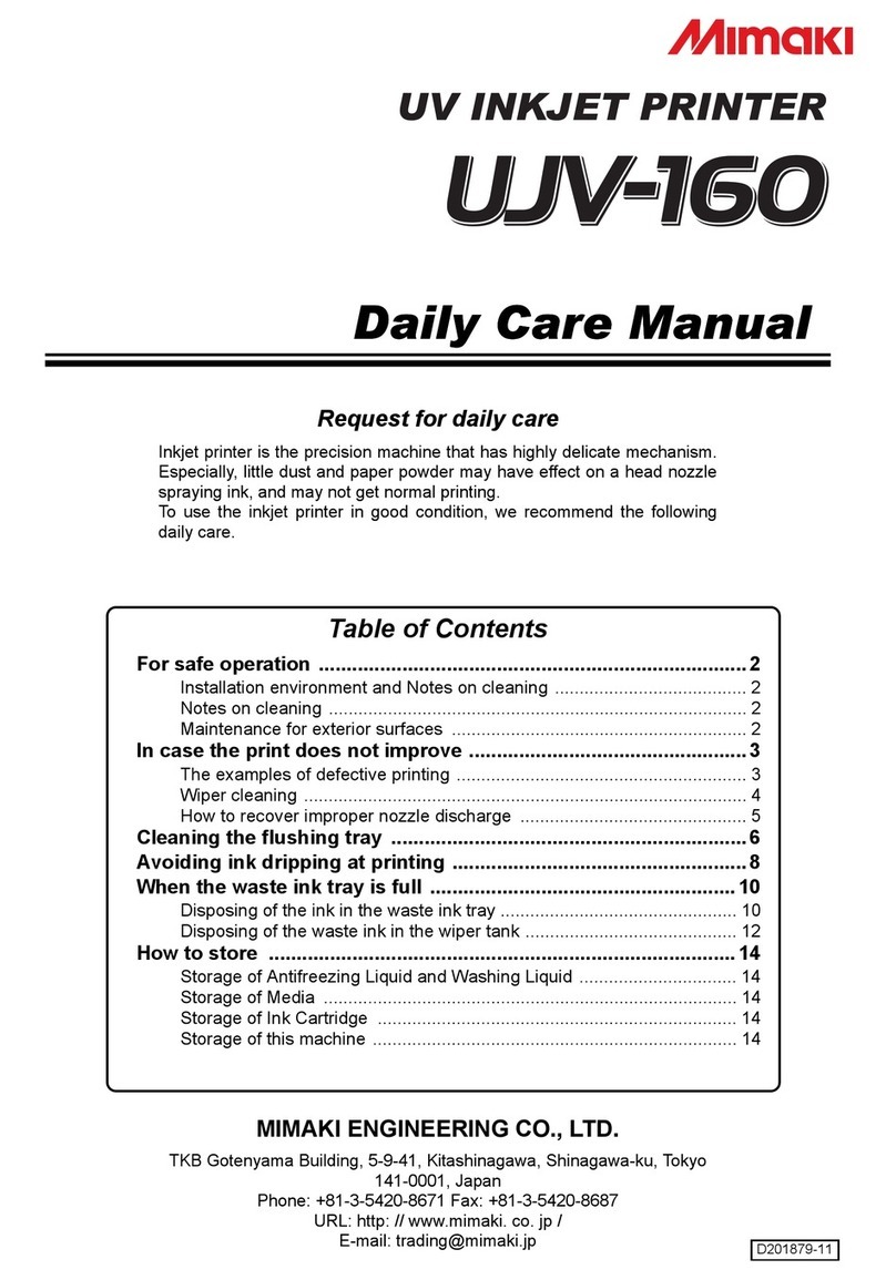 MIMAKI UJV-160 User manual