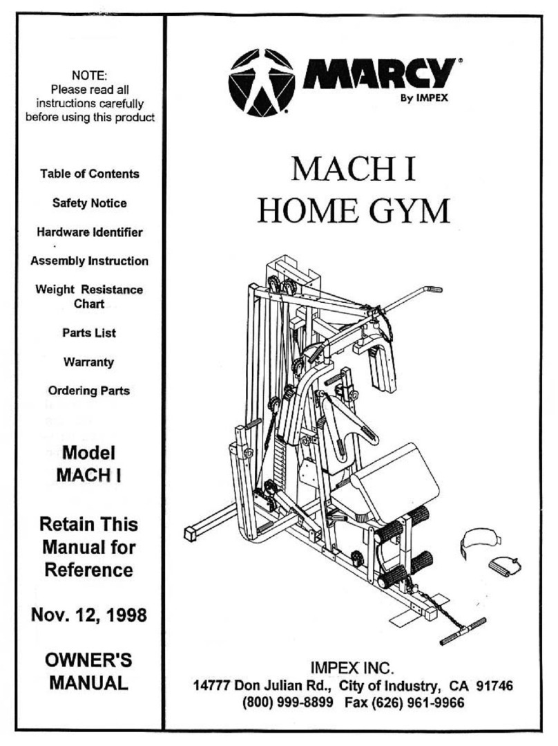 Marcy MACH I User manual