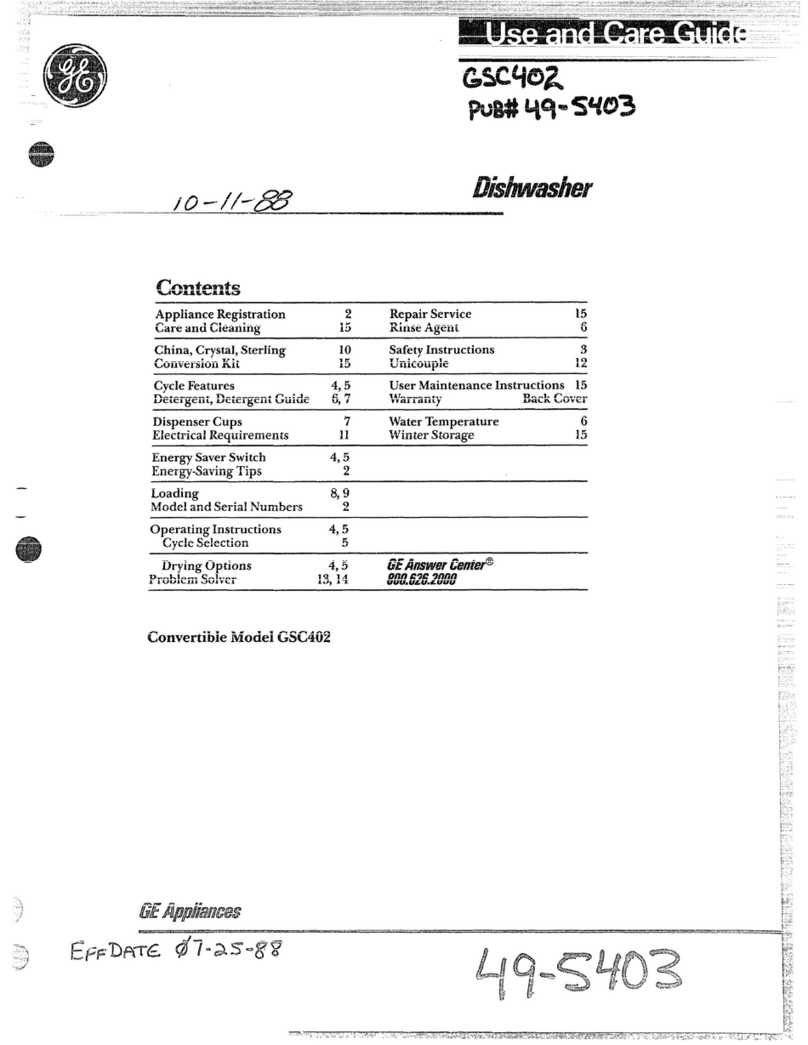 GE GSCM02 User manual