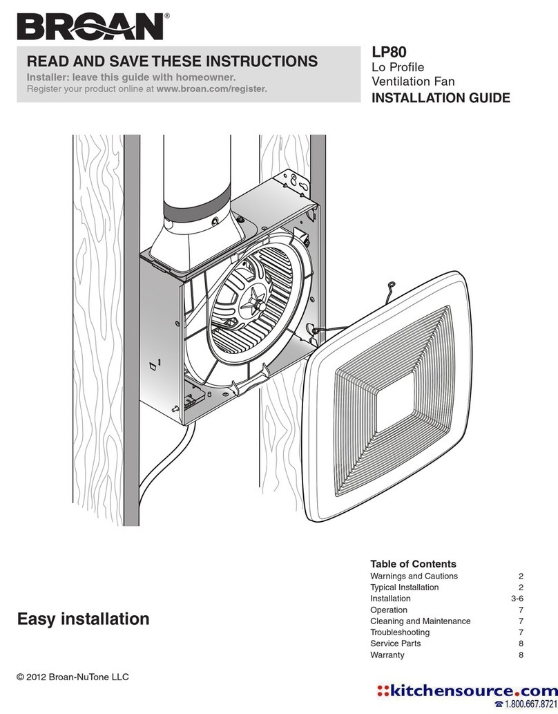 Broan LP80 User manual