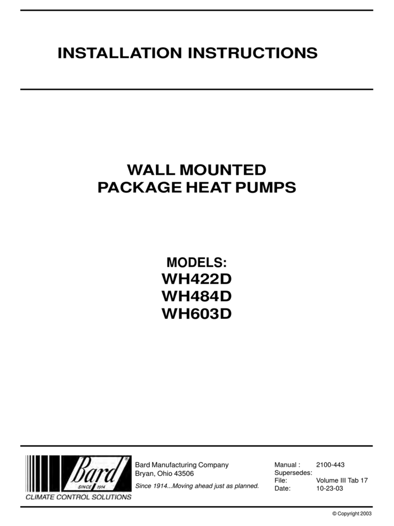 Bard WH422D installation instructions