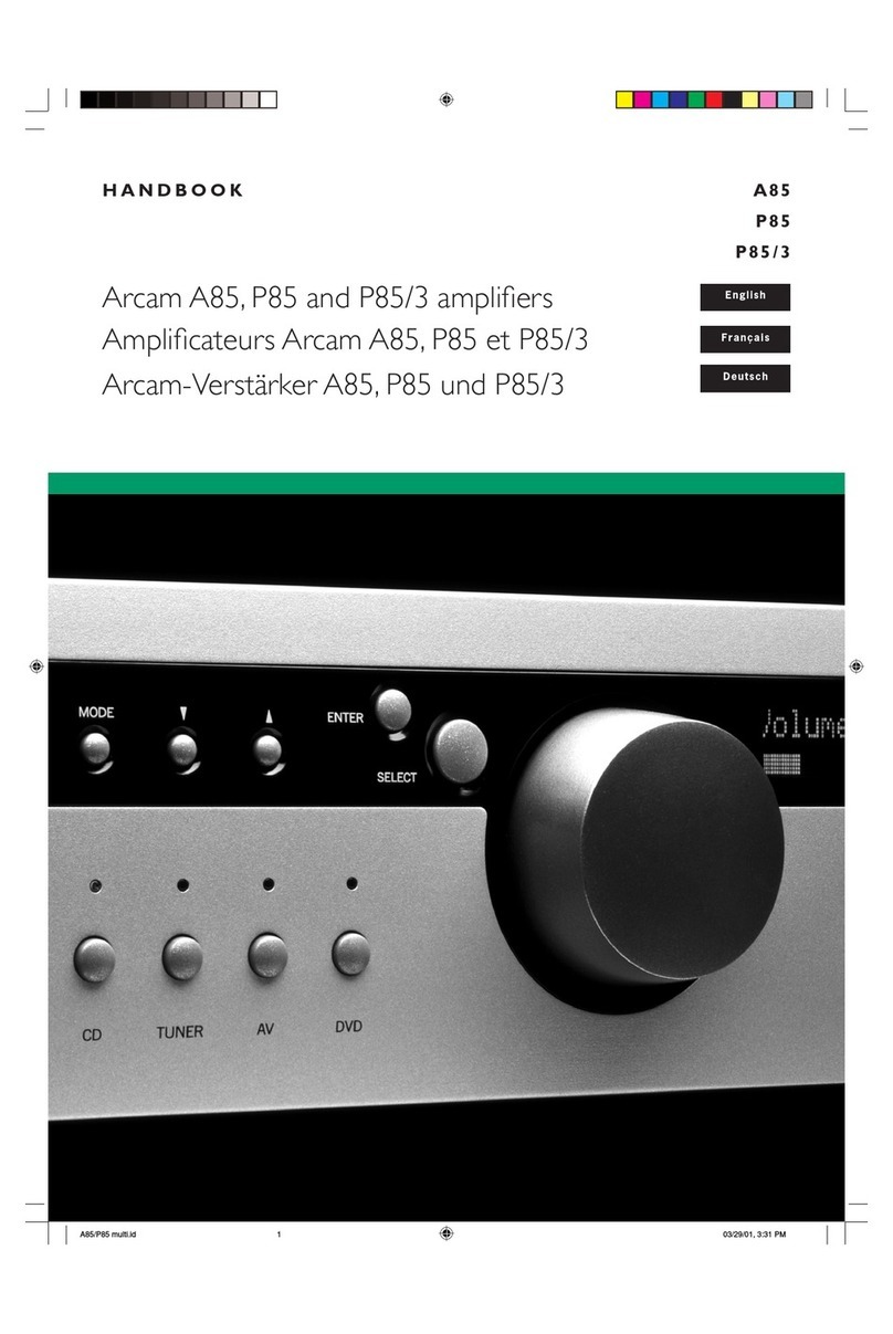 Arcam DiVA A85 User manual