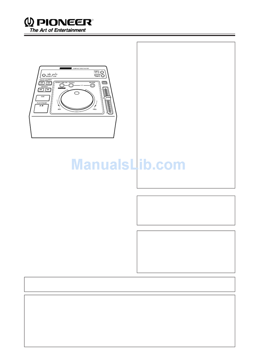 Pioneer CDJ-700S operating instructions