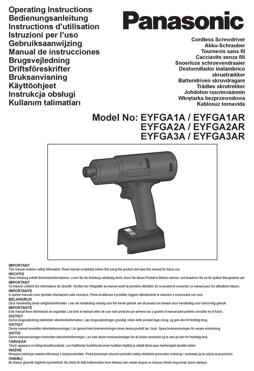 Panasonic EYFGA1A operating instructions