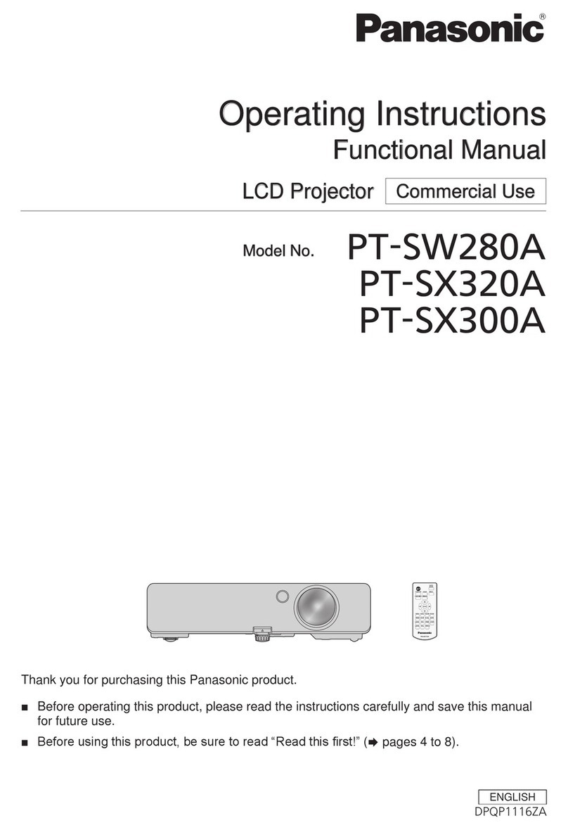 Panasonic PT-SW280A User manual