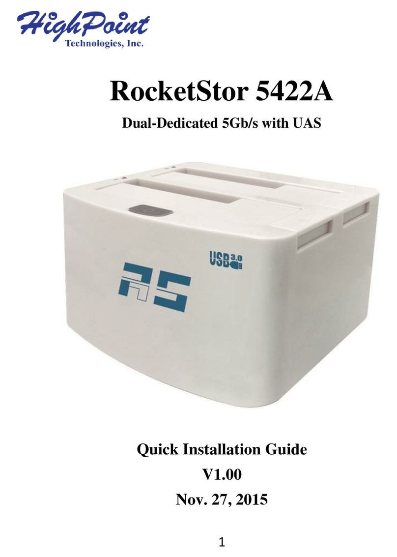 HighPoint rocketstor 5422A Quick installation guide
