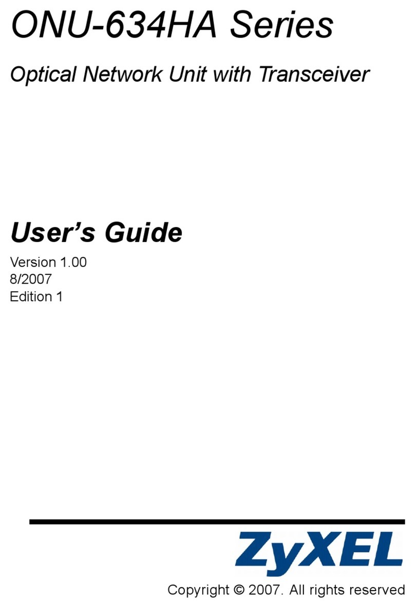 ZyXEL Communications ONU-634HA Series User manual