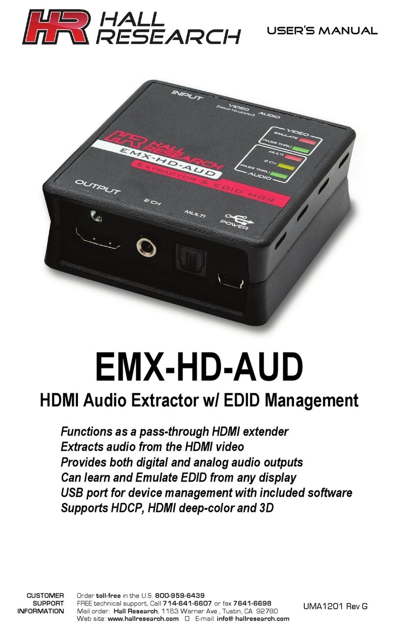 Hall Research Technologies EMX-HD-AUD user manual